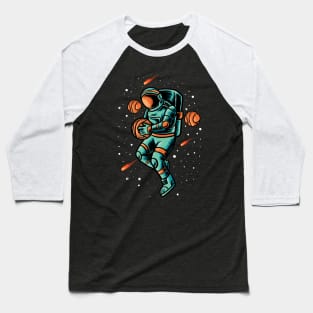 Astronaut Playing Basketball Baseball T-Shirt